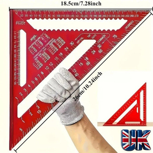 Precision aluminum square red - square,