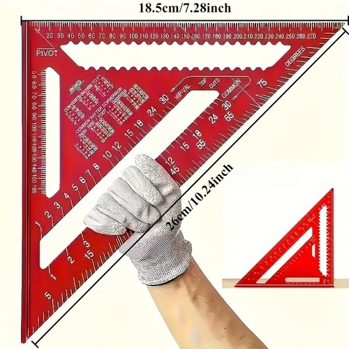 Precision aluminum square red - square,