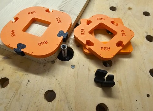 Corner radius jig set - jig, for