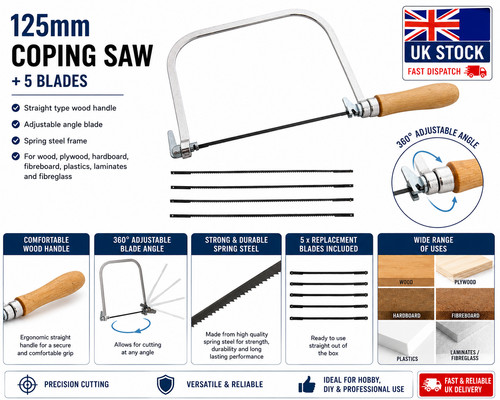 125mm coping saw with 5 - 6",