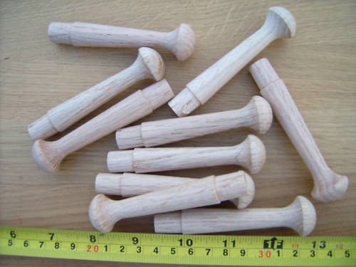 10x hardwood oak shaker pegs - 10x,