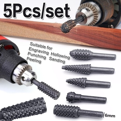 5pcs wood carving rotary files - 5pcs,
