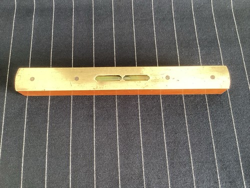 Vintage brass wooden 10 - brass, 10”