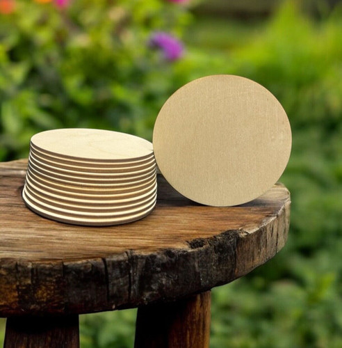 Wooden circles shape 3mm blank - circles,
