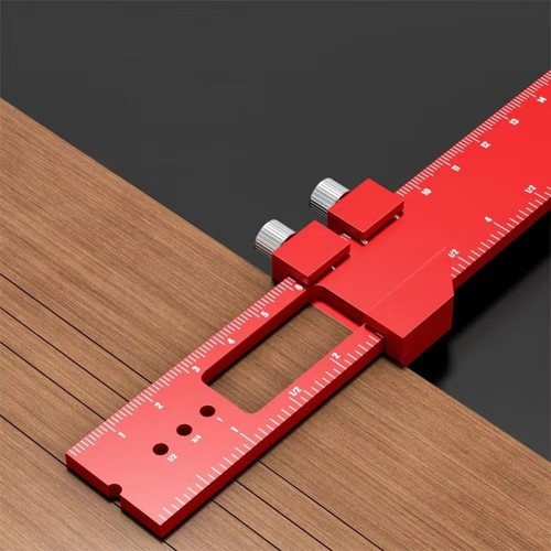 Carpentry marking ruler with - marking,